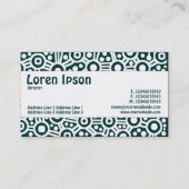 Carte De Visite Bande Centre - Circuits Aliens - Vert Turquoise fo (Dos)