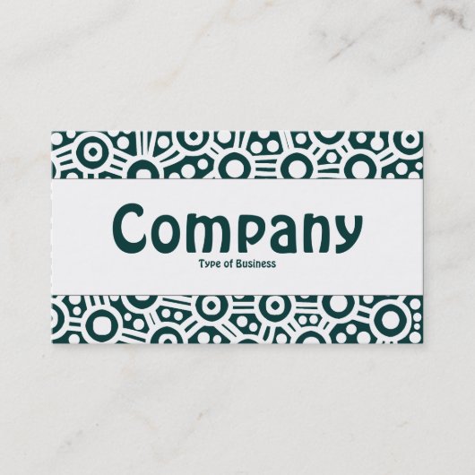 Carte De Visite Bande Centre - Circuits Aliens - Vert Turquoise fo (Devant)