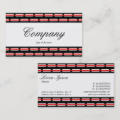 Carte De Visite Bande Centre - Script - Motif Terrazzo (Devant / Derrière)