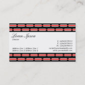 Carte De Visite Bande Centre - Script - Motif Terrazzo (Dos)