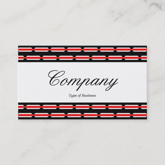 Carte De Visite Bande Centre - Script - Motif Terrazzo (Devant)