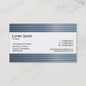 Carte De Visite Bande Centre - Tubes Chrome (Dos)