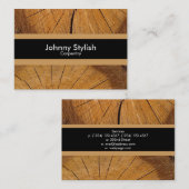 Carte De Visite Bande commerciale en bois de charpentier (Devant / Derrière)