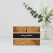 Carte De Visite Bande commerciale en bois de charpentier (Debout devant)