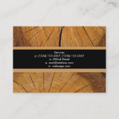 Carte De Visite Bande commerciale en bois de charpentier (Dos)