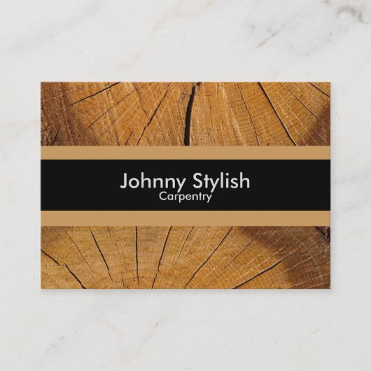 Carte De Visite Bande commerciale en bois de charpentier (Devant)