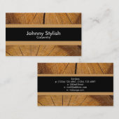 Carte De Visite Bande commerciale en bois de charpentier (Devant / Derrière)