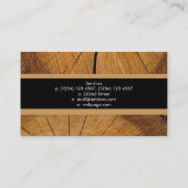 Carte De Visite Bande commerciale en bois de charpentier (Dos)
