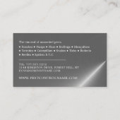 Carte De Visite Bande d'argent - Cockroach noir - Lutte antiparasi (Dos)