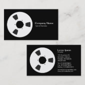 Carte De Visite Bande de bande - Blanc sur noir (Devant / Derrière)