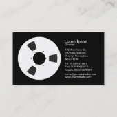 Carte De Visite Bande de bande - Blanc sur noir (Dos)