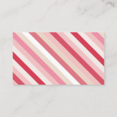 Carte De Visite Bande de bonbons rose (Dos)