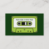 Carte De Visite Bande de cassette audio verte (Dos)