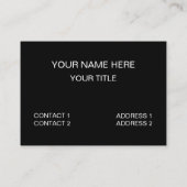 Carte De Visite Bande de Chevron Vert Noir (Dos)