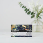 Carte De Visite Bande de couleur - noir - boule de miroir (Debout devant)