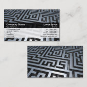Carte De Visite Bande de couleur - noir - labyrinthe (Devant / Derrière)