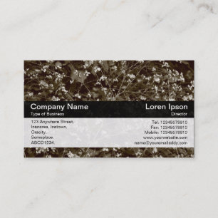 Carte De Visite Bande de couleur - Noir - Plante