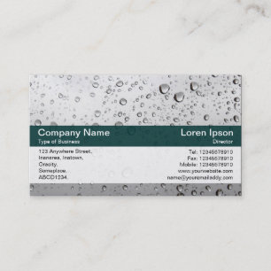 Carte De Visite Bande de couleurs - Dk Green - Pluie sur ma fenêtr