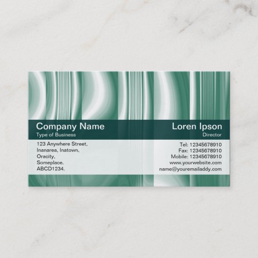 Carte De Visite Bande de couleurs - Dk Green - Texture 21 (Devant)