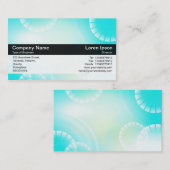 Carte De Visite Bande de couleurs - Noir - Abstrait 02 (Devant / Derrière)