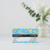 Carte De Visite Bande de couleurs - Noir - Abstrait 030413 (Debout devant)