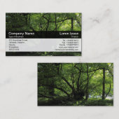 Carte De Visite Bande de couleurs - Noir - Arbres d'une rivière (Devant / Derrière)