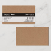 Carte De Visite Bande de couleurs - Noir - Boîte en carton (Devant / Derrière)