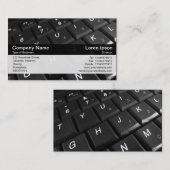 Carte De Visite Bande de couleurs - Noir - Clavier 02 (Devant / Derrière)