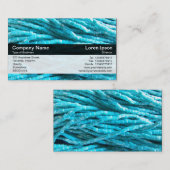 Carte De Visite Bande de couleurs - Noir - Corde perle (Devant / Derrière)