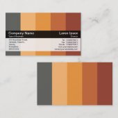 Carte De Visite Bande de couleurs - Noir - Couleurs (Devant / Derrière)