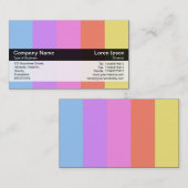 Carte De Visite Bande de couleurs - Noir - Couleurs (Devant / Derrière)