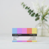 Carte De Visite Bande de couleurs - Noir - Couleurs (Debout devant)