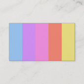 Carte De Visite Bande de couleurs - Noir - Couleurs (Dos)