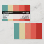 Carte De Visite Bande de couleurs - Noir - Couleurs (Devant / Derrière)