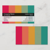 Carte De Visite Bande de couleurs - Noir - Couleurs (Devant / Derrière)