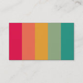 Carte De Visite Bande de couleurs - Noir - Couleurs (Dos)