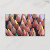 Carte De Visite Bande de couleurs - Noir - Crayons de couleurs (Dos)