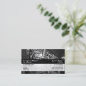 Carte De Visite Bande de couleurs - Noir - Intérieur moderne (Debout devant)
