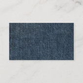 Carte De Visite Bande de couleurs - Noir - Jeans Bleus Vieux (Dos)