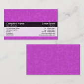 Carte De Visite Bande de couleurs - Noir - Pierre violette (Devant / Derrière)