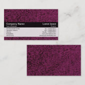 Carte De Visite Bande de couleurs - Noir - Tapis laineux 02 (Devant / Derrière)