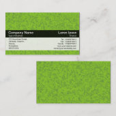 Carte De Visite Bande de couleurs - Noir - Texture verte (Devant / Derrière)