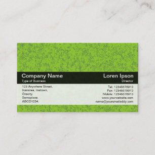 Carte De Visite Bande de couleurs - Noir - Texture verte