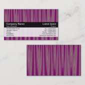 Carte De Visite Bande de couleurs - Noir - Violet Drapery (Devant / Derrière)