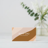 Carte De Visite Bande de courbe Rétro Abstrait minimal moderne Neu (Debout devant)