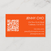 Carte De Visite Bande de courbe Rétro Abstrait minimal moderne ora (Dos)