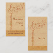 Carte De Visite Bande de hautbois de musique - instrument de (Devant / Derrière)