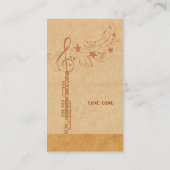 Carte De Visite Bande de hautbois de musique - instrument de (Dos)