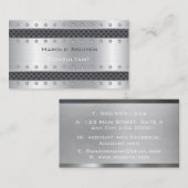 Carte De Visite Bande de maille industrielle Acier métallique inox (Devant / Derrière)