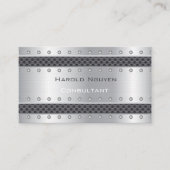 Carte De Visite Bande de maille industrielle Acier métallique inox (Devant)